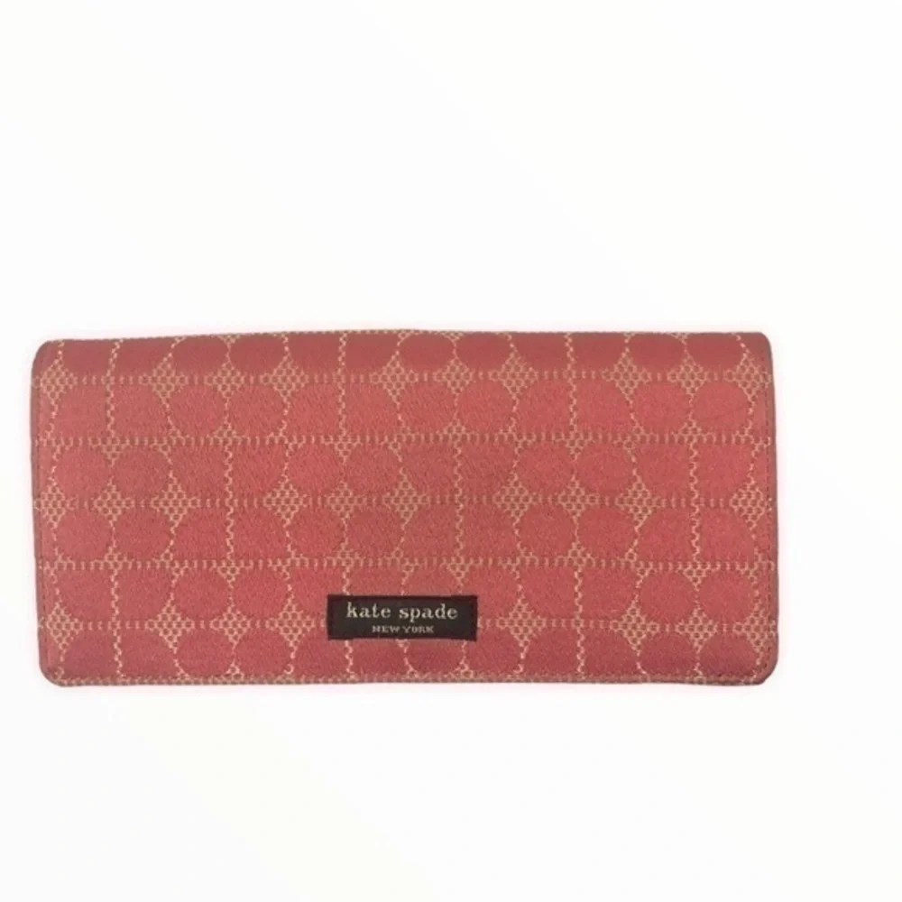 Kate spade vintage pink black wallet